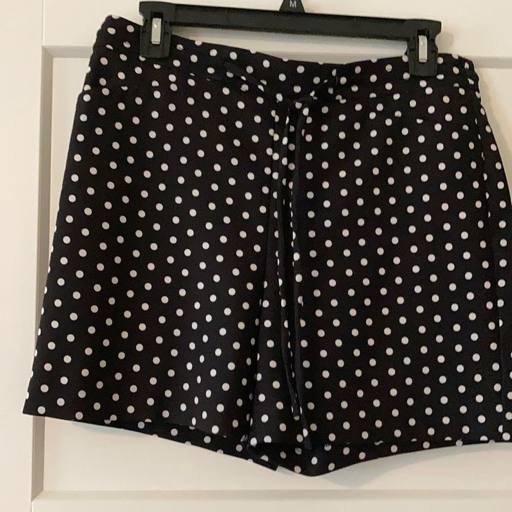 INC black and white polka dot shorts